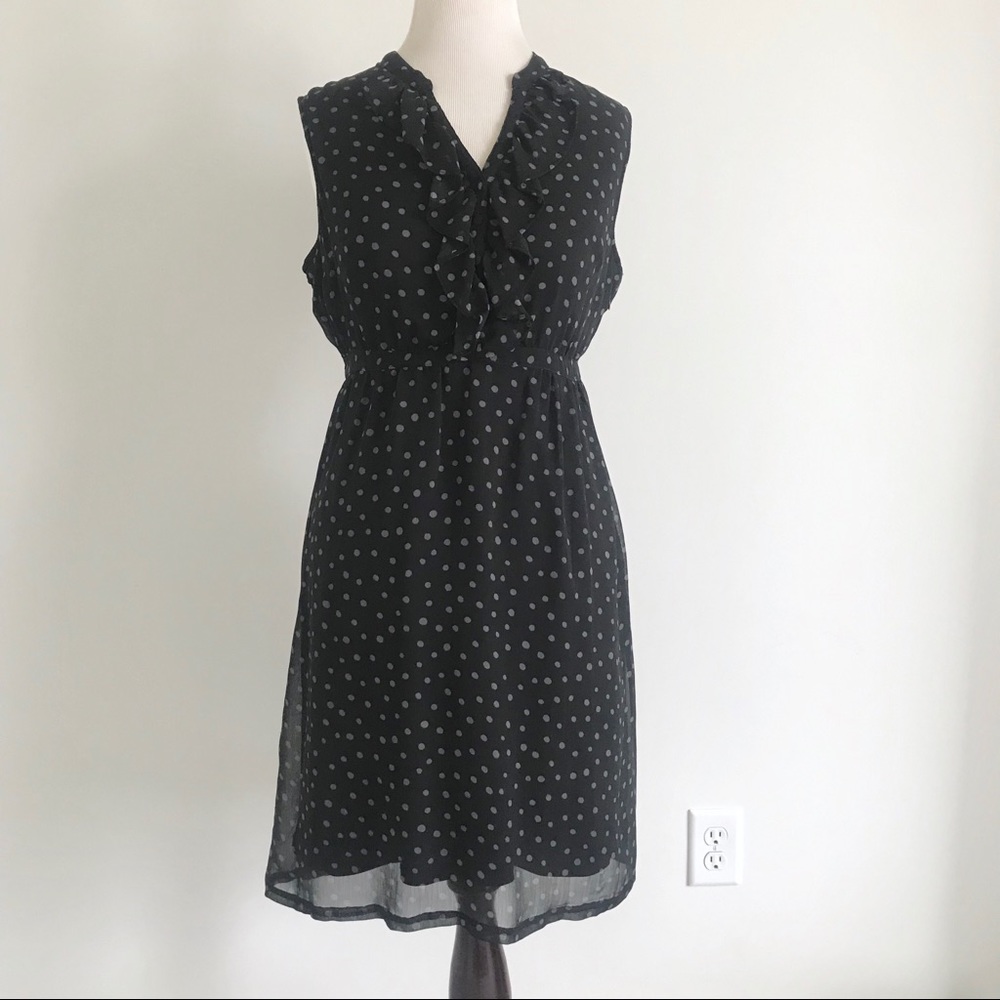 Merona Black Polka Dot Sleeveless Dress